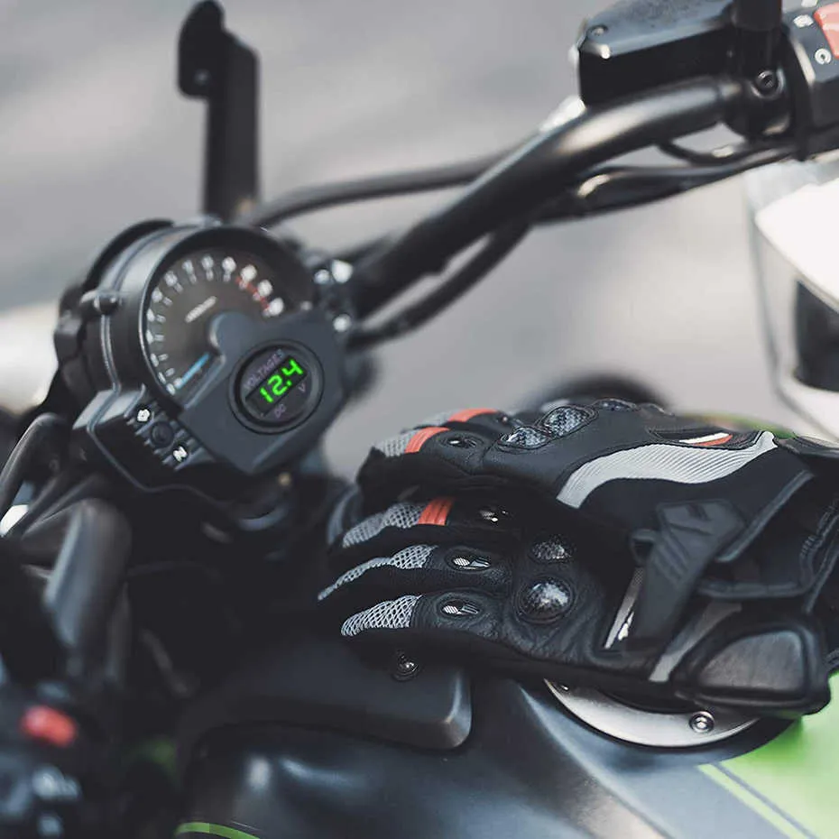 Okrągły Roxgoct Mini Wodoodporny Motocykl DC5V-48V Panel LED Cyfrowy Voltmeter Tester Monitor Wyświetlacz Woltomierz