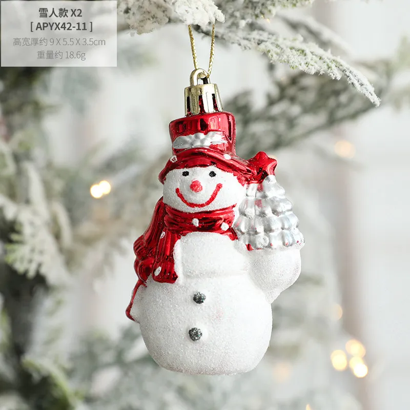 クリスマスの装飾アイスクリームスノーマンハウスファイブポイントスターの組み合わせペンダント子供のクリスマスツリー