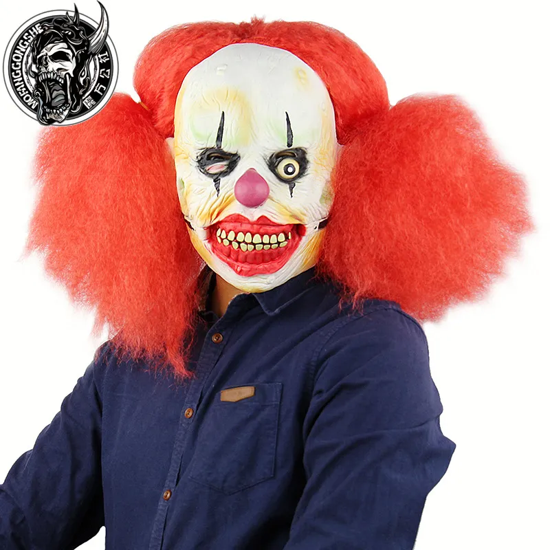 Máscaras de fiesta de Halloween rencor Sadako Ghost Pennywisetheclown Mask Butcher Butcher Headgear Dark Knight Joker