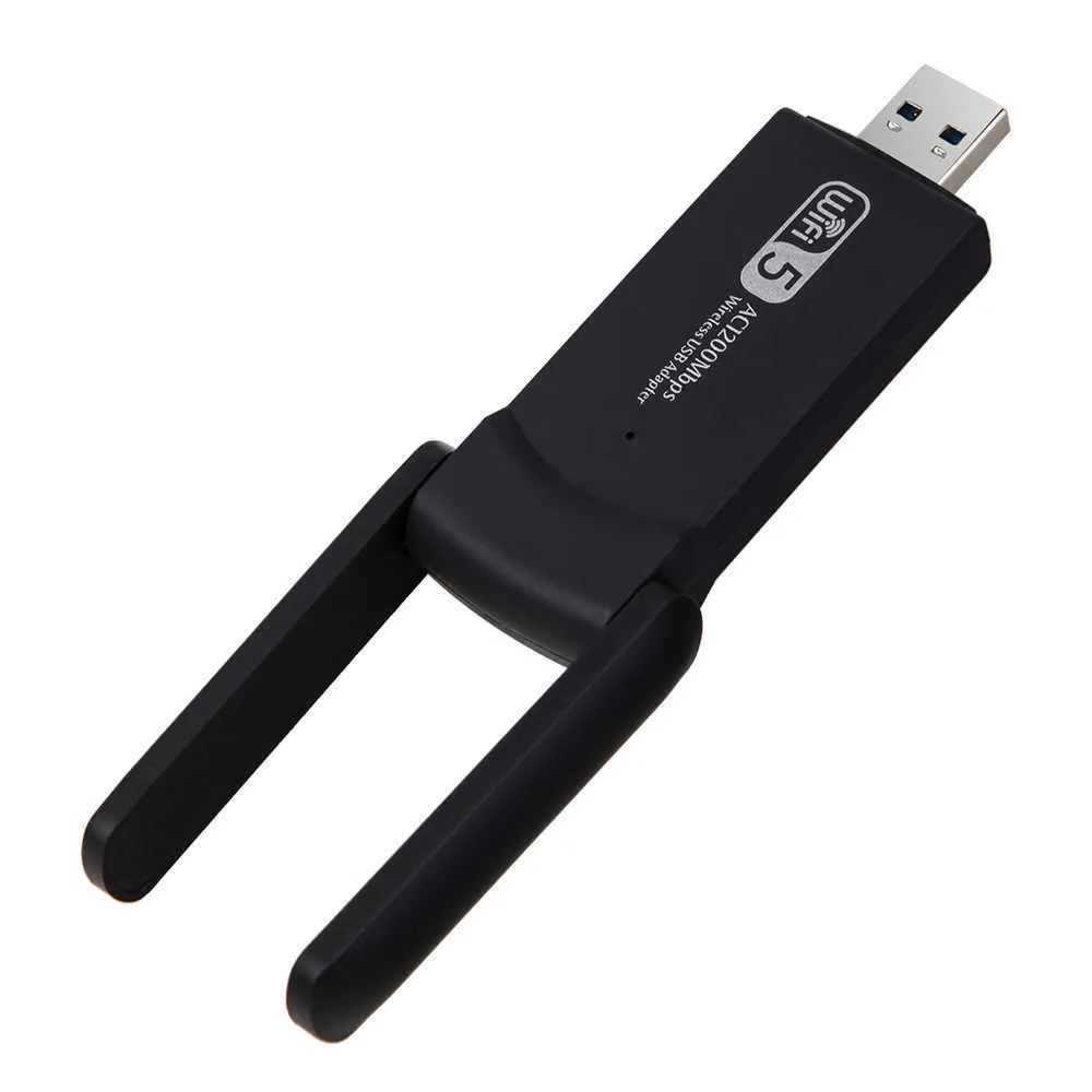 USB WiFiアダプター1200Mbps USBネットワークカード1200Mbps wifiドングルUSB LANイーサネットデュアルバンド2.4g 5.8g