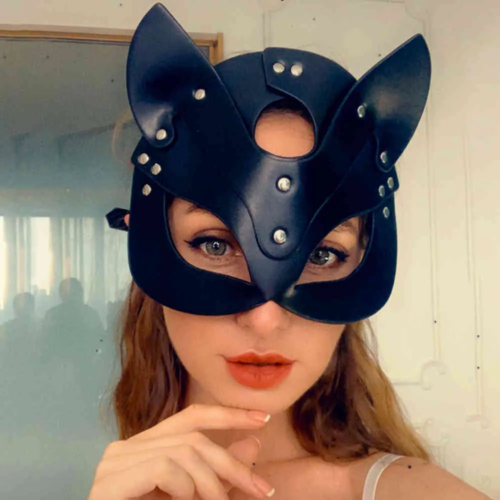 Ckmorls arnês de couro sexy olho erótico fetiche ferramentas sexuais halloween masquerade cosplay coelho máscara facial bdsm para adultos brinquedos178w