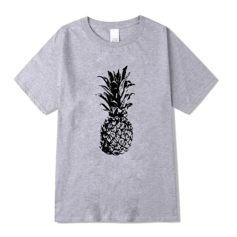 XIN YI Moda Uomo Casual Top Quality 100% cotone sciolto ananas stampato t shirt casual estate sciolto cool t shirt da uomo uomo Y0809