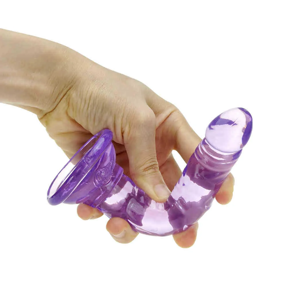 カラーセックス製品ディルド4ゼリーミニディルド女性のためのリアルな吸引ペニスアナルおもちゃエロティックアダルト2677001