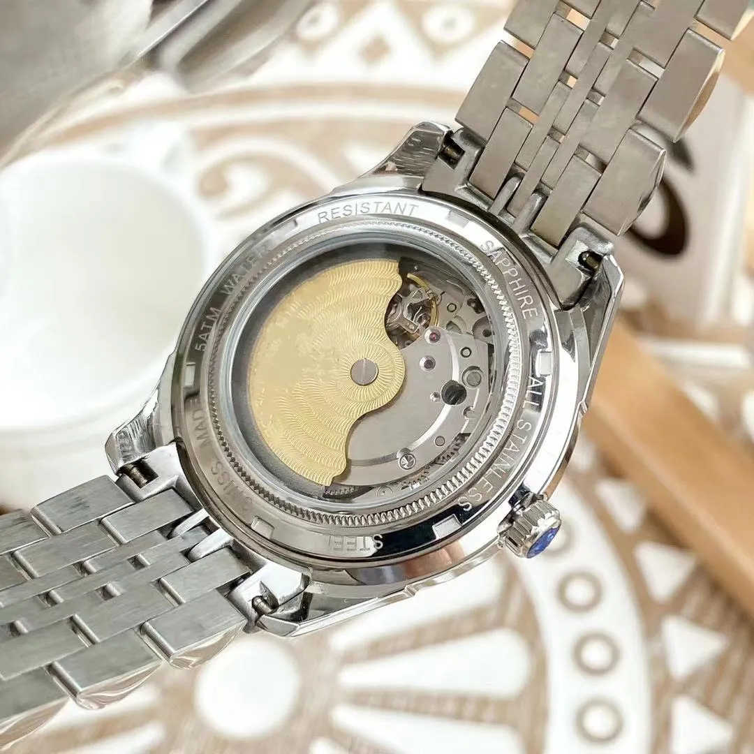 La série haut de gamme de montres pour hommes adopte un mouvement mécanique automatique importé 8205, un bracelet en acier inoxydable 316, résistant aux rayures297Y