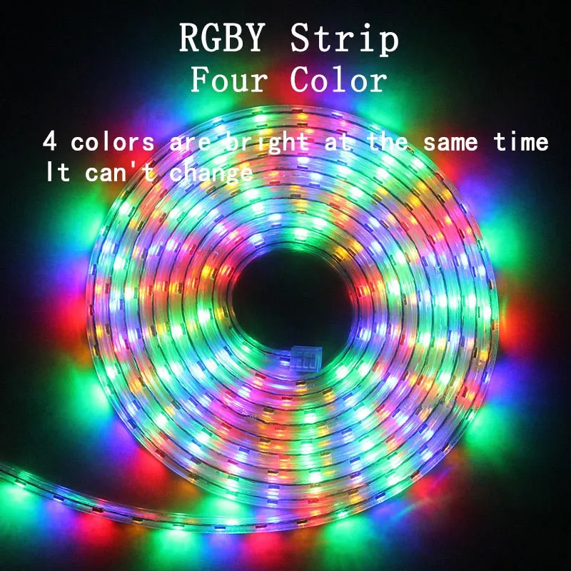 LED Strip light waterproof rgb strips ribbon 5050 Led tape 220 flexible sting 220v 60Leds M lighting with EU Plug196b