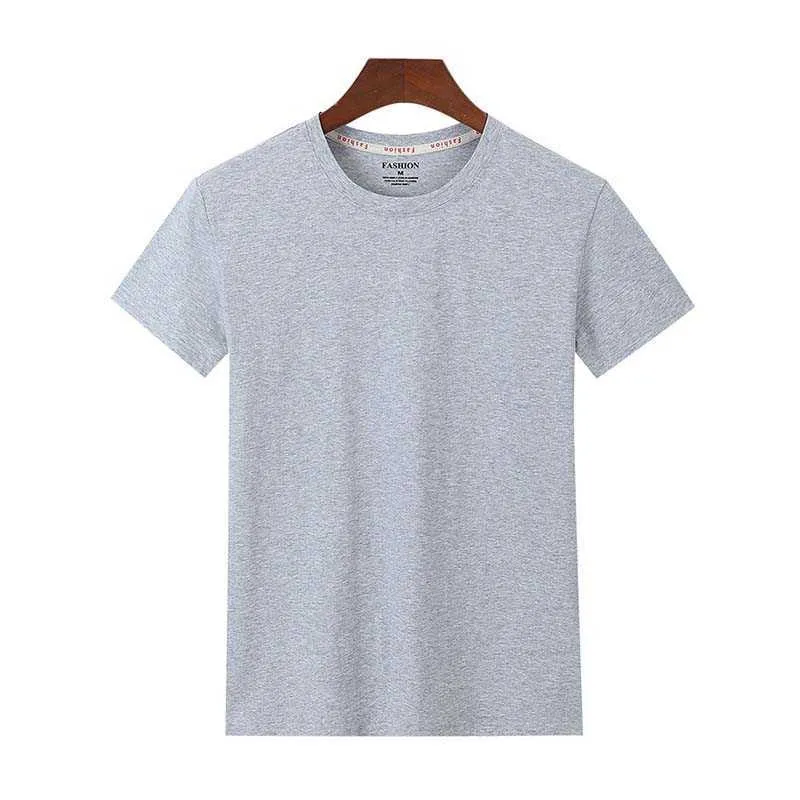 Solid Color Men's T-Shirts 100% Cotton Casual Short Sleeve T-shirt Mens High Quality Tee Shirt Summer Camisetas Hombre 210707