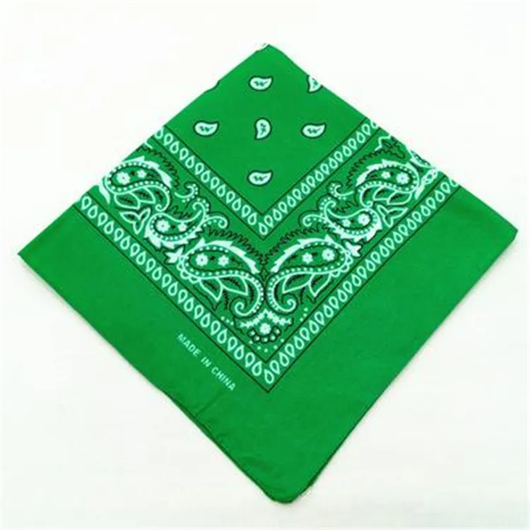 54*54CM Taschentuch Polyester Baumwolle Neuheit Doppelseitiger Druck Paisley Bandanas Cowboy Bandana Taschentücher Paisleys Drucke Kopfwickelschal