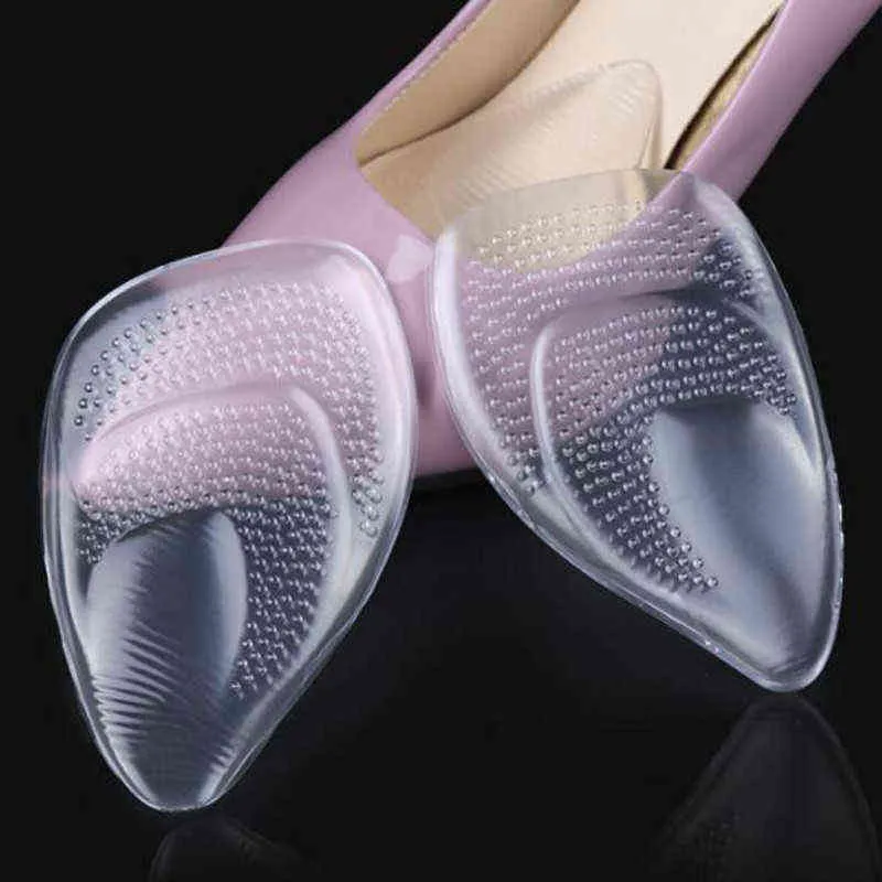 2 adet ayakkabı pedleri ön ayak yastığı silikon masaj kaymaz yüksek topuklu ayakkabı astarı ağrı kesici Metatarsal top ayak desteği taban H1106
