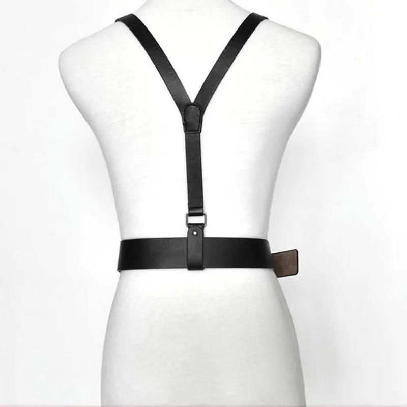 Sexy punk pu en cuir ceintures pour femmes marron noir slim de corps slim de plaidage cage de sculpture de sculpture de la ceinture de taille
