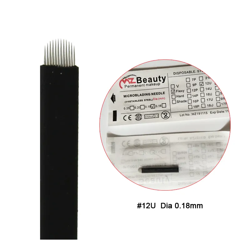 Extremely Thin 0.18mm Nano blades microblading needles Permanent Makeup Eyebrow Tattoo Needle Blade Microblade 3D Embroidery 210323