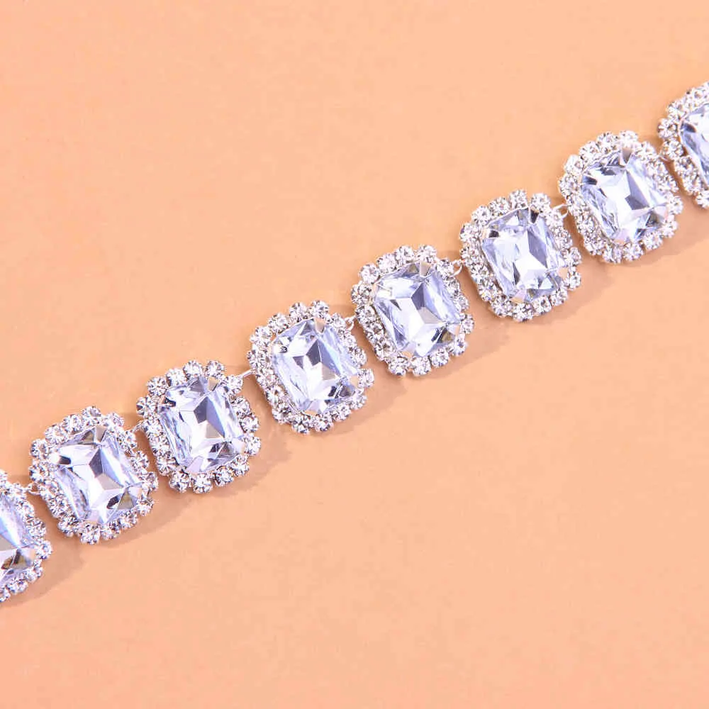 Collier ras du cou en cristal de luxe pour femmes et hommes, breloques avec strass, collier de Tennis, cadeau de demoiselle d'honneur, bijoux entiers, 2021