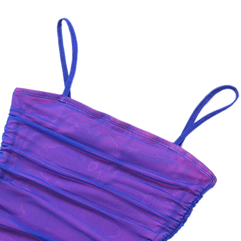 Femmes Robe Sans Manches Violet Skinny Mini Élégant Dames Moulante Slim Fit Sac Hanche Taille Haute Vente Vêtements 210522