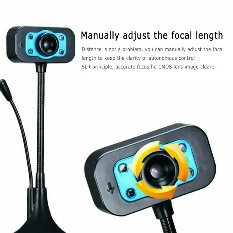 Kamera internetowa HD WebCam Kamera USB wbudowany naukę wideo na żywo z mikrofonami urządzeń peryferyjnych