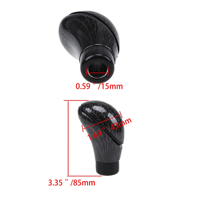 POSSBAY Car Shift Knob Carbon fiber Plastic Manual Transmission 4 Style Gear Stick Lever Shifter Handbrake Universal Adapters