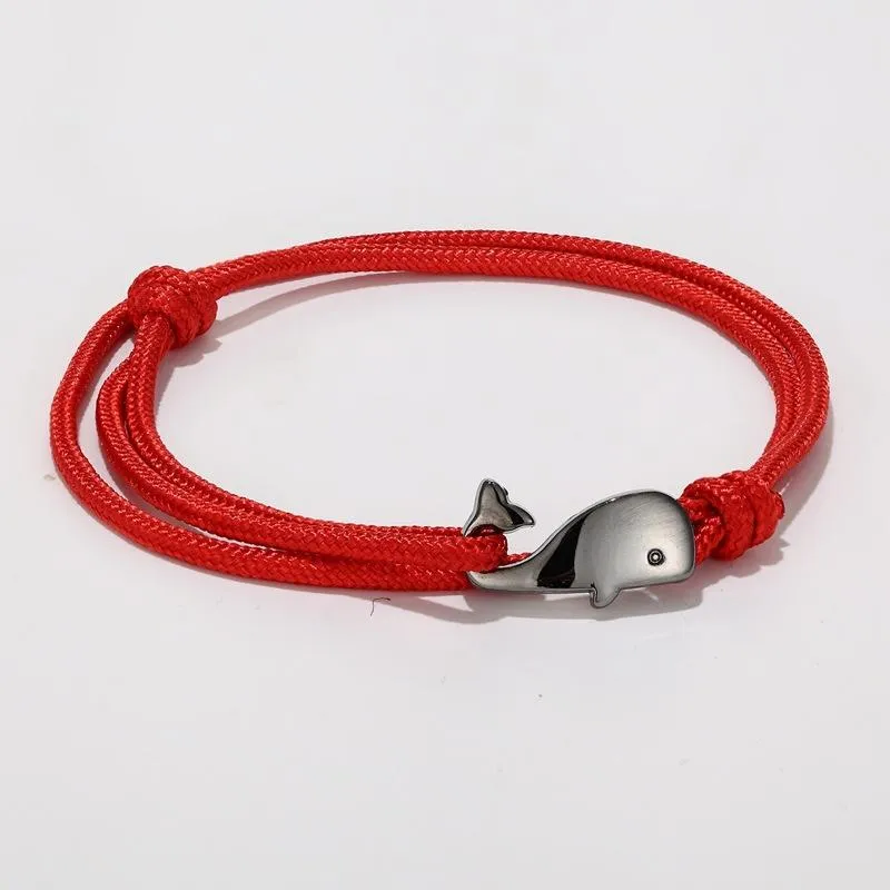 Tennis 2021 Della Boemia Paracord Braccialetti Le Donne Degli Uomini Regolabile Facile Gancio Balena Animale Braslet Campeggio Fascino Braclet Homme Accesso280S