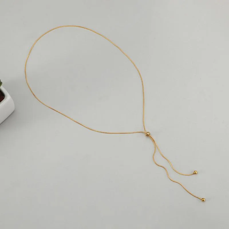 Цепи Sifisrri выдвижное регулируемое круглое ожерелье в виде змеи из нержавеющей стали для женщин и девочек, вечерние модные унисекс наручные украшения Gift317z