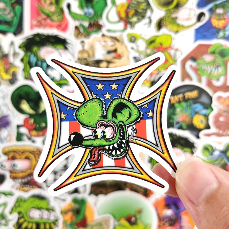 pack Tales of the Rat Fink Classic Movies Stickers для ноутбука на мотоциклевом скейтборде компьютерный мобильный телефон Cartoon3676442