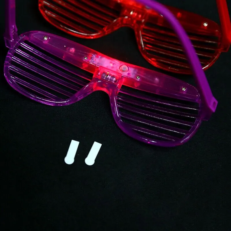 مصاريع الأزياء الشكل LED نظارات وميض تضيء أطفال ألعاب عيد الميلاد لوازم الديكور نظارات متوهجة 260p