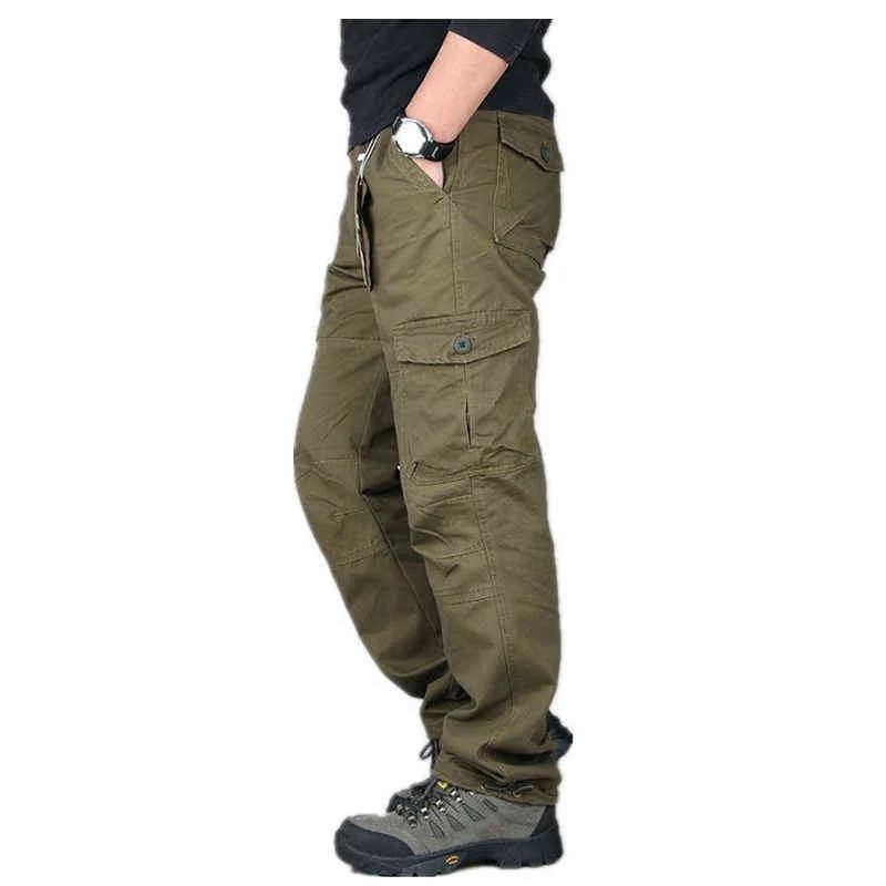 ICPANS Tactical Pants Men Military Army Black Cotton ix9 Zipper Streetwear Autumn Winter Cargo Pants Men military style Trousers 211201