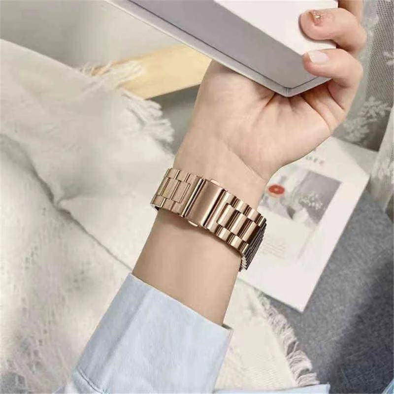 Stainless Steel Strap For BPPLE watch band 38mm 42mm Metal WatchBand 40mm 44mm Sport Bracelet for iWatch series 7 6 SE 5 4 3 2 H11245k