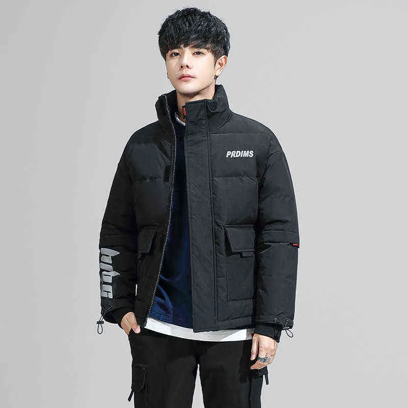 2021 inverno do outono dos homens Nova moda cor gradiente cor coleira para baixo jaqueta clássico casual quente e windproof winter jacket y1103