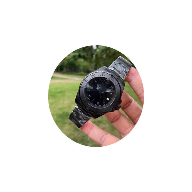 Reloj para hombre Diseñador Mecánico Hombres Automático Negro Shell Luminoso Cinturón de acero para hombres Tres agujas Calendario Calidad Moda Char228G
