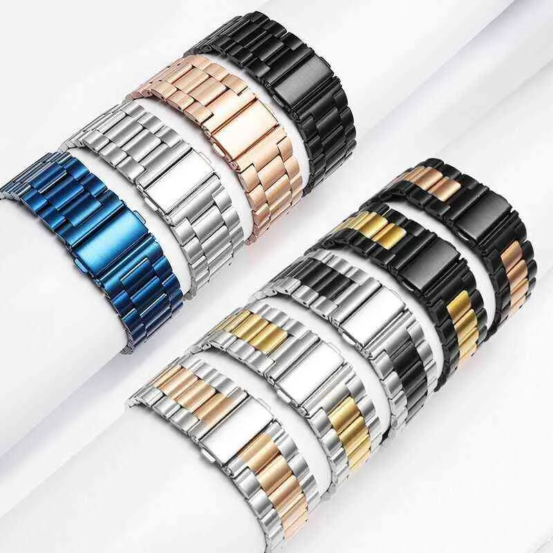 Stainless Steel Strap For BPPLE watch band 38mm 42mm Metal WatchBand 40mm 44mm Sport Bracelet for iWatch series 7 6 SE 5 4 3 2 H11245k