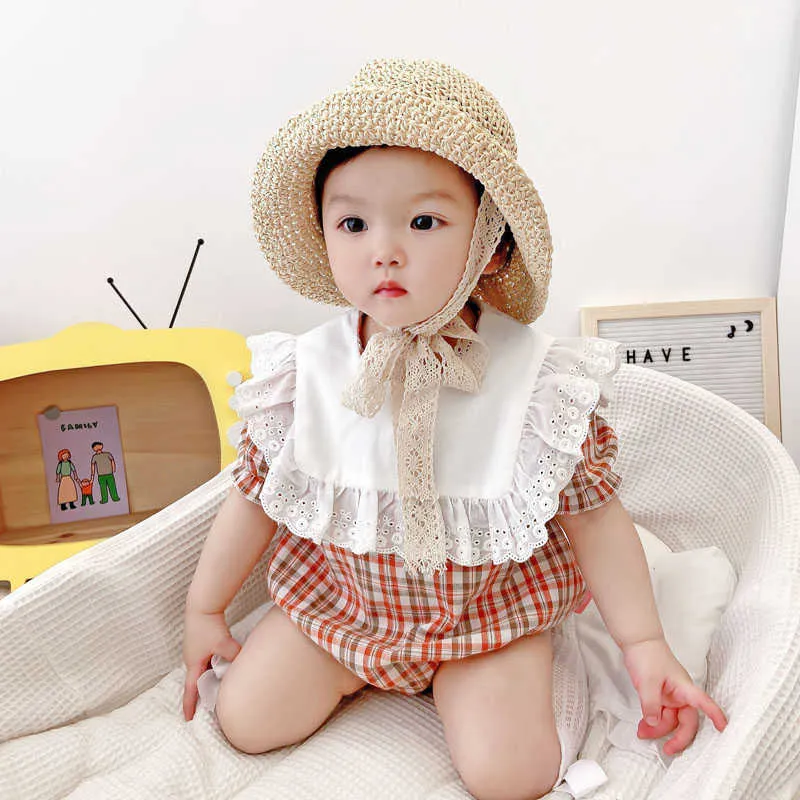 Baby Rompers for Girls Children Boutique Clothing Summer born Cotton Jumpsuit Infant Roupas Toddler Spanish Outfits 210615