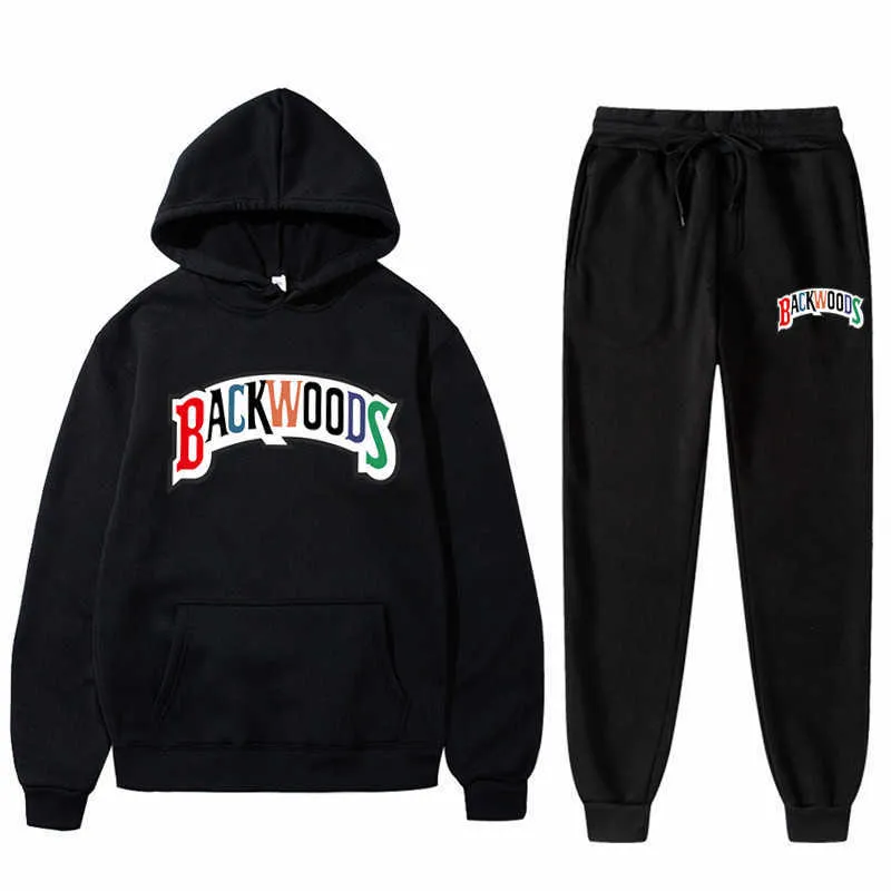 2021 nytt modemärke män och kvinnor 14 Backwoods sportdräkter för män och kvinnor fleece hoodie byxor tjock varm sportdräkt H0831