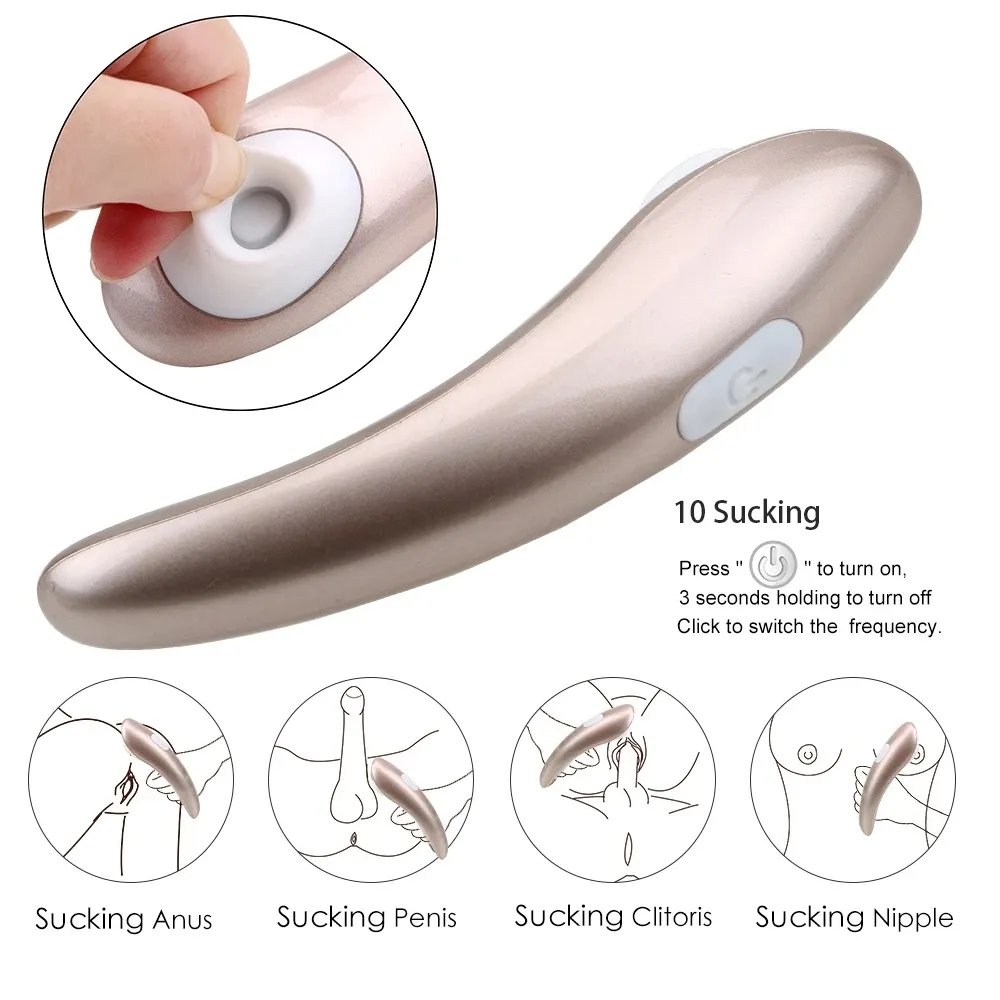 Femmes langue clito succion vibrateur Portable 10 vitesses sein mamelon ventouse Oral Clitoris vagin stimulateur 210618293a