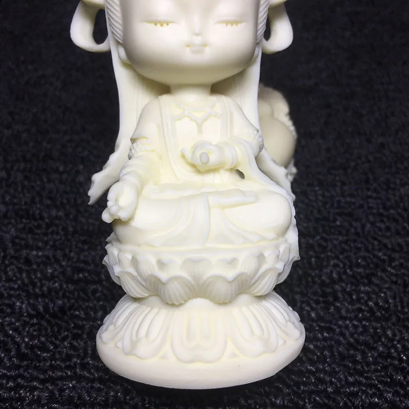 Guanyin Bodhisattva-versione cartoon Modello decorativo in miniatura della statua del BuddhaArte moderna GuanyinStatua decorativa la casa 210318