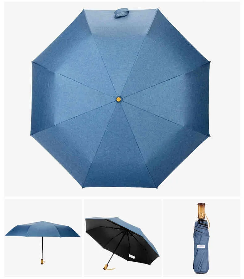 Leodauknow highe kaliteli şemsiye yağmur kadın erkekler katlanır güçlü rüzgar direnci süper şemsiye açık seyahat kadın şemsiye 210320