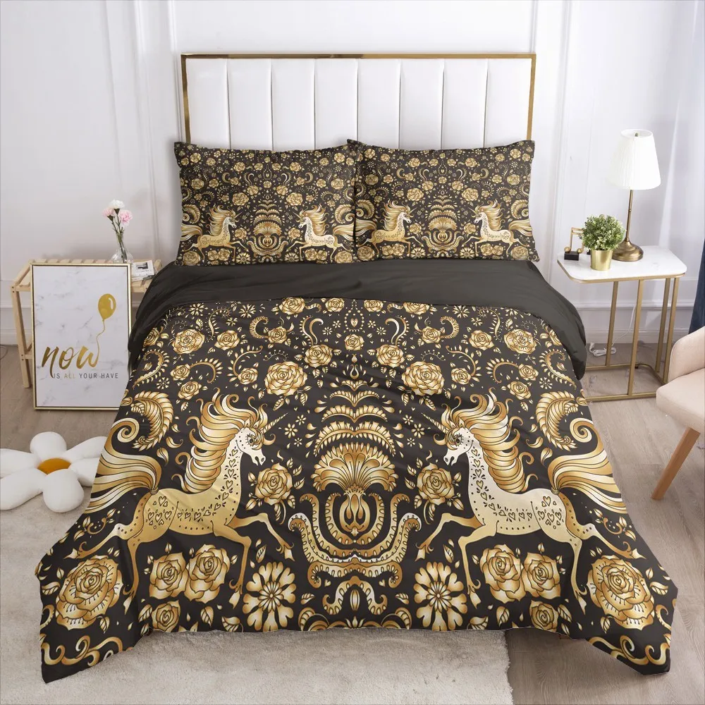 3D Couette Housse de Couette Ensembles de Literie Couette Couvre Linge de Lit Double Simple Roi Reine Taille Chinois Dragon Conception Literie 210319