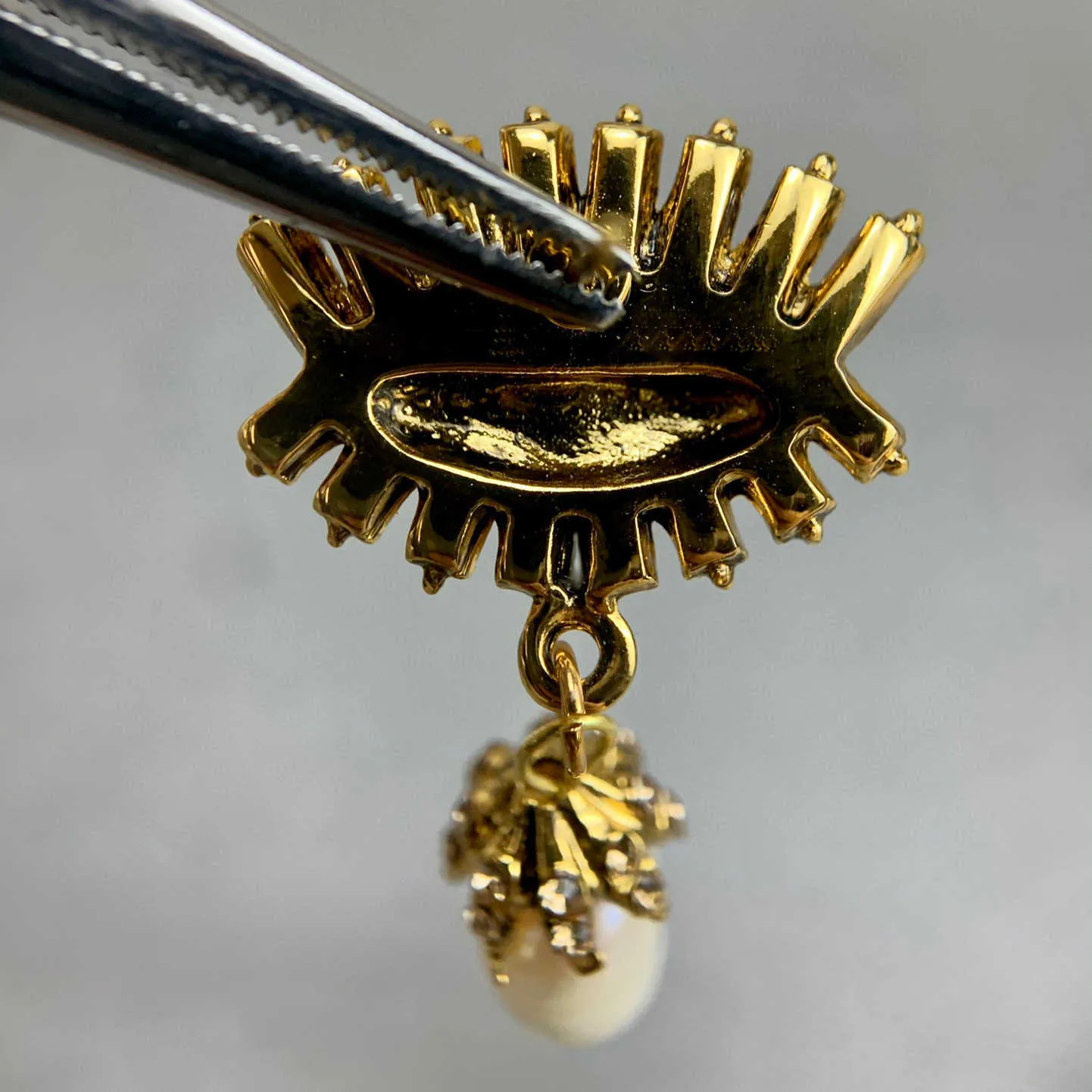 Marka żółty złoto kolor mody biżuteria kobieta perły kolczyki złe oczy imprezę Wysokiej jakości vintage kropla perłowe kolczyki 4800272