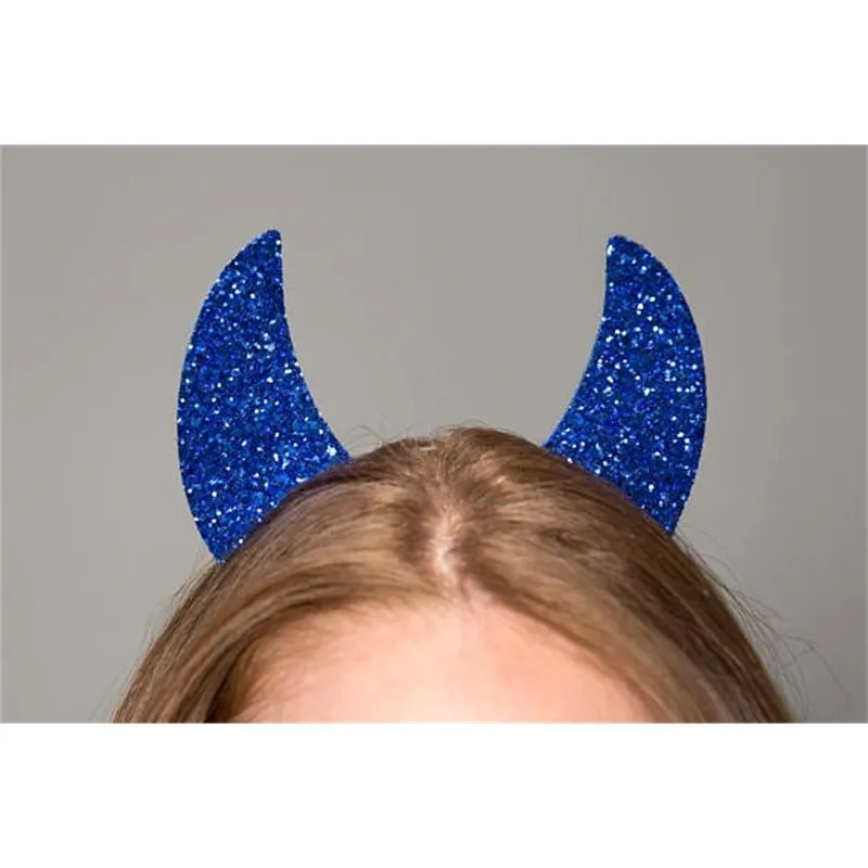 Halloween Children039S paljetter Devil Horn Hair Band Cos Masquerade Ball Props Party Supplies pannband8114357