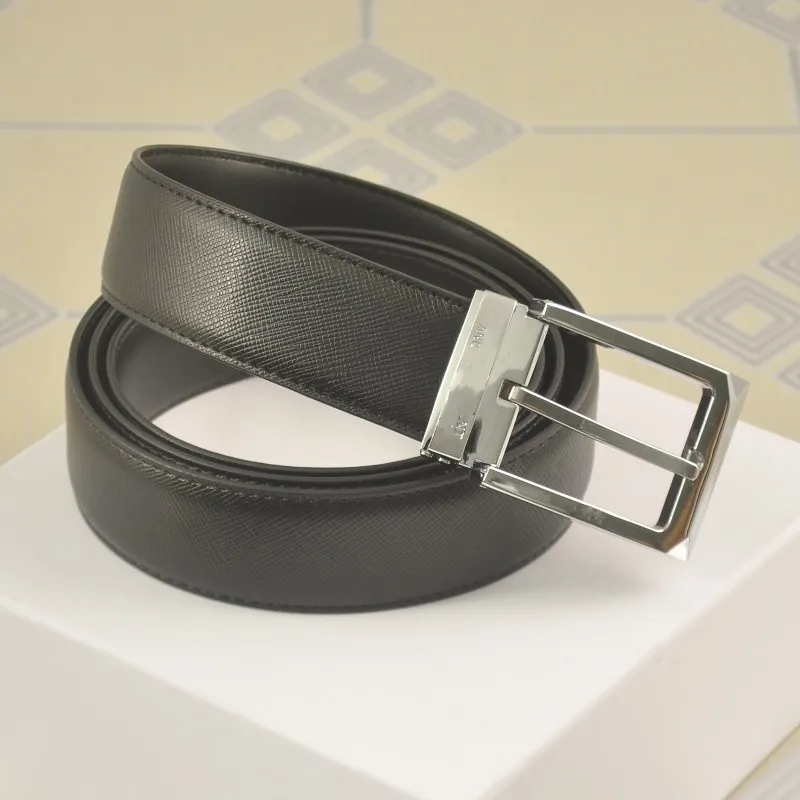 Cintura di lusso in pelle di mucca da uomo nuova moda classica vintage Pin Gp Tail Belt6SRG