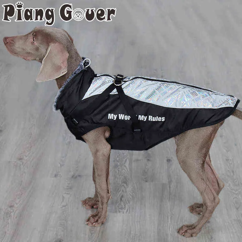 Grote huisdierkleding Winter warme katoenen hondenjas harnas voor middelgrote grote S Franse bulldog jas vest 211027