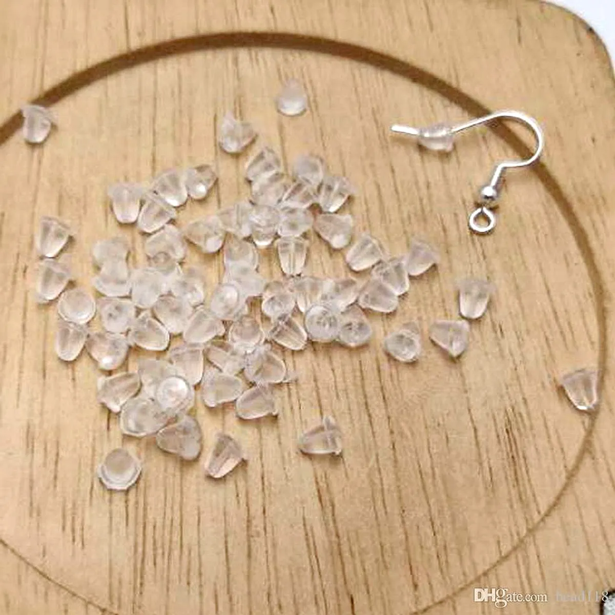 Boucles d'oreilles en plastique blanc Transparent, de 2000 pièces, bouchon arrière utile, 4mm, accessoires de boucles d'oreilles DIY, 2717