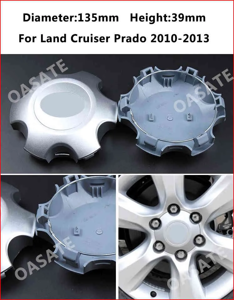 1 stks / 4 stks Alloy Wheel Center Hub Cap RIM CAPS VOOR LAND CRUISER 2002-2018 PRADO 120 TX VX 2700/4000 4.0L-studs met
