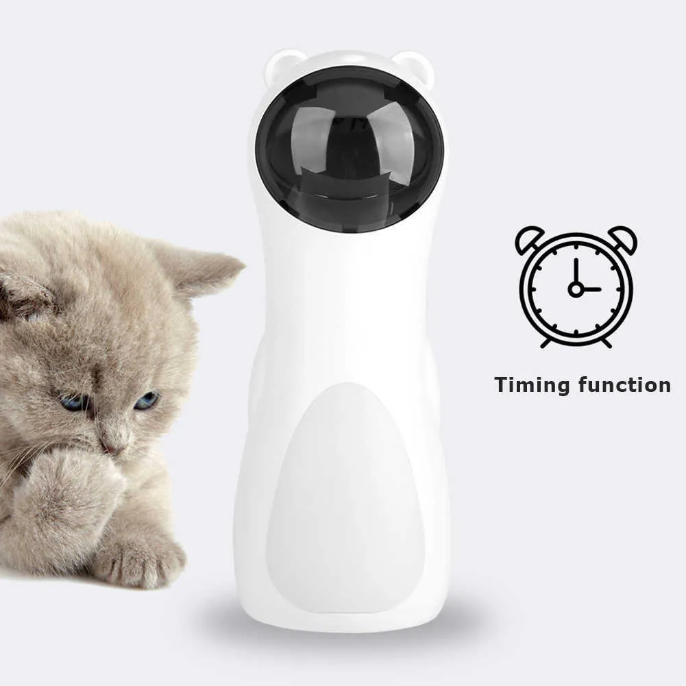 Automatyczne zabawki Cat Interactive Smart Dokuczanie Pet LED Laser Funny Handheld Zabawki Tryb Elektroniczny Pet dla wszystkich kotów Laserlampje Kat 210929