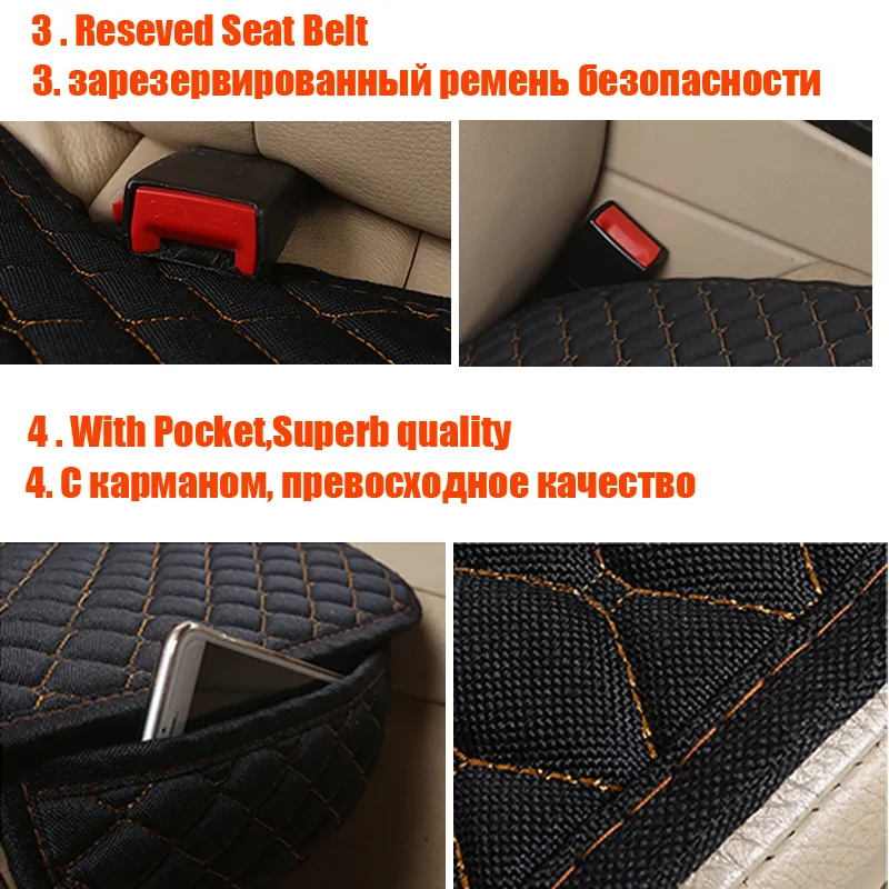Housse de siège de voiture en lin, coussin en tissu de lin avant et arrière, tapis de protection respirant, universel, style d'intérieur automobile, camion SUV Van9275533