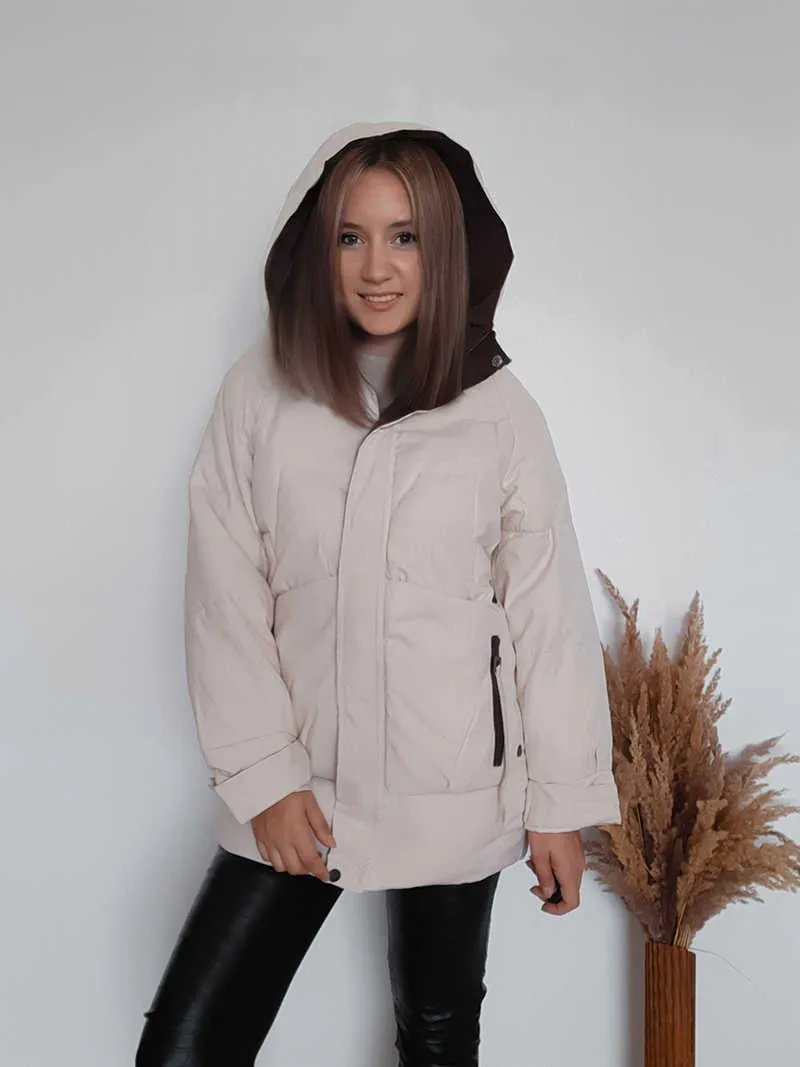 Piumino invernale da donna con cappuccio spesso in cotone Parka imbottito lungo caldo cappotto Plus Size 2XL 210913