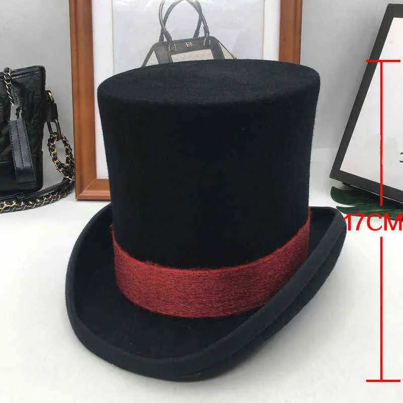 Vento britânico na Europa e no cavalheiro Tampão de fase de desempenho topo chapéu retro moda e personalidade presidente chapéu tampa 211227