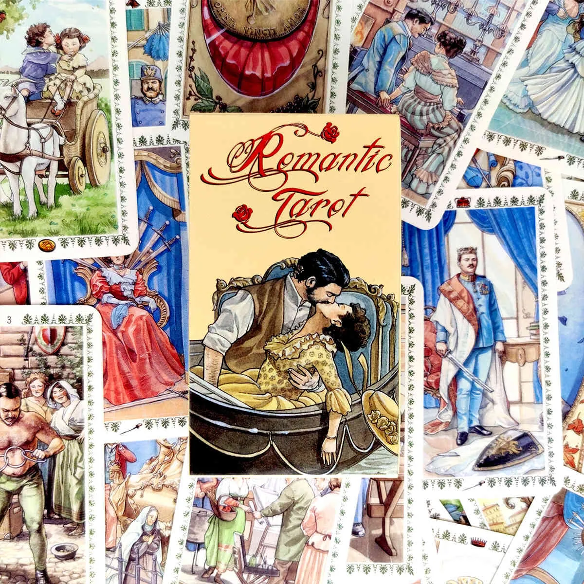 Cartes de tarot romantiques Version anglaise Guidage mystique Divination Divertissement Parties Jeu de société Prend en charge la vente en gros