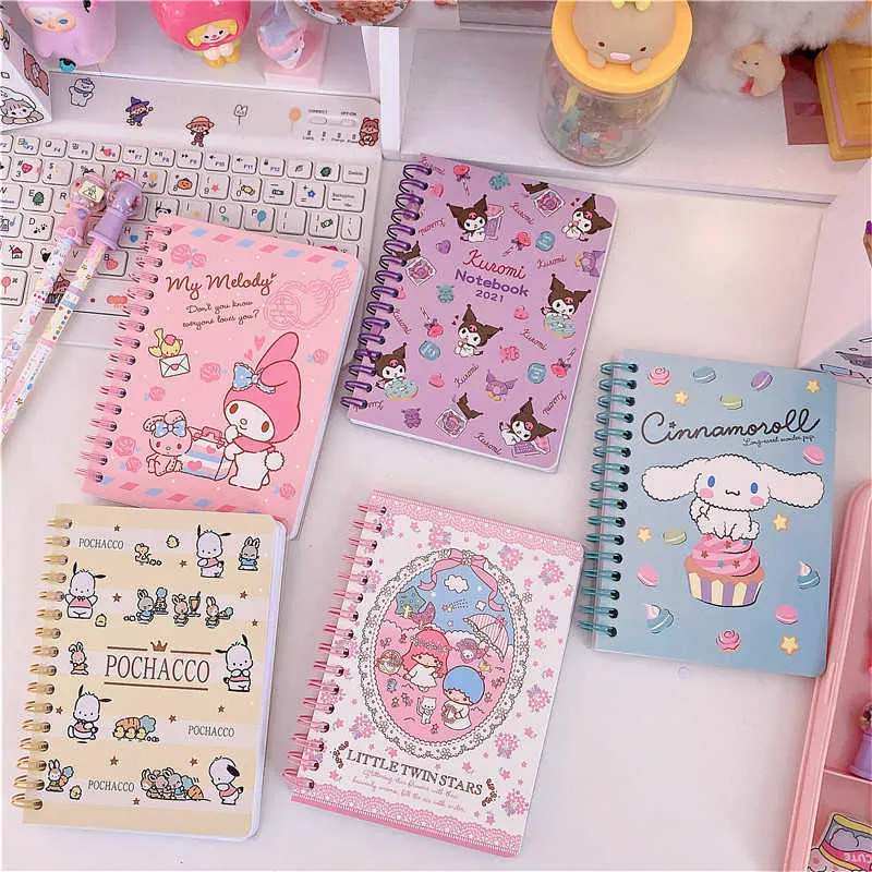 Kawaii Japanse stijl Leuke cartoon geprinte patroon Notebook Coil Hand Account Notepad Diary Student Planner 2106116054809