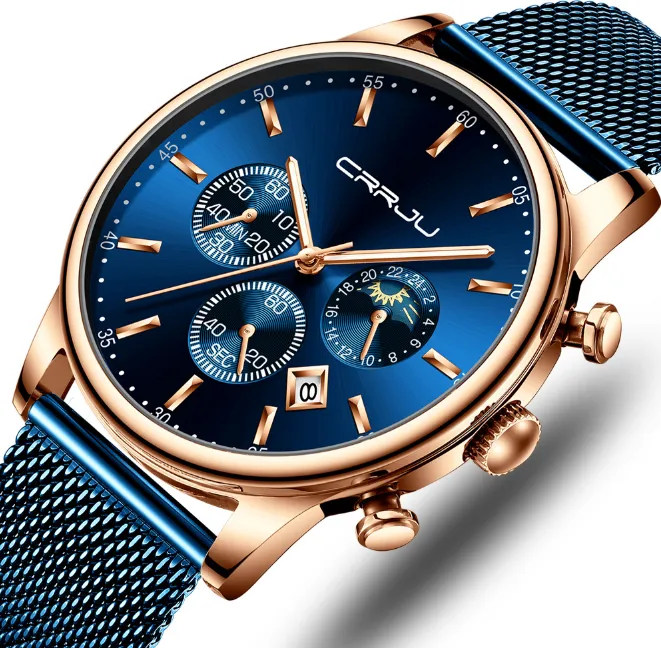 Crrju 2266 Quartz Mens Watch販売カジュアルパーソナリティウォッチファッション人気の学生腕時計最新282W