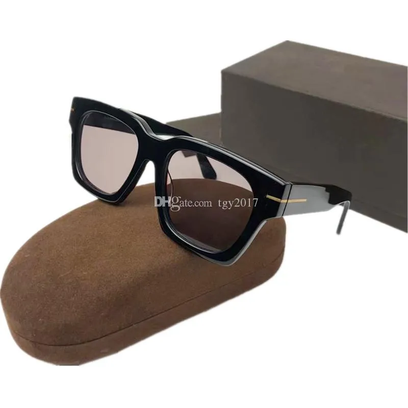NewArrival F0722偏光サングラスユニセックス簡潔な四角い板Fullrim Gradient Eyeglasses UV400 55-19-145 Goggles Occhiali DES218D