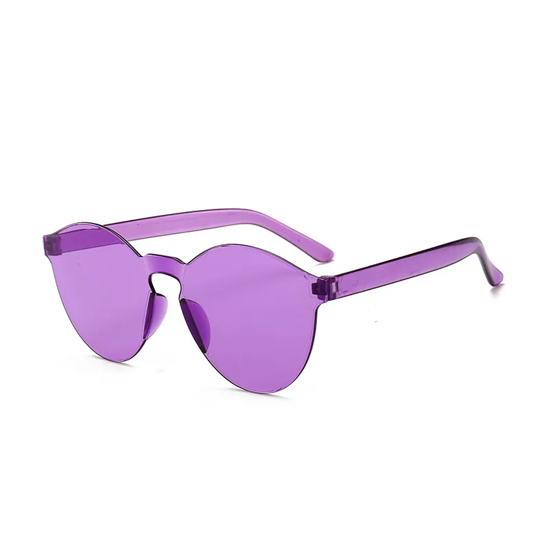 Venta al por mayor Moda Gafas de sol Retro Eyewear de vintage sin marco Gafas de sol para mujer Hombres Clear Gafas de sol Multi Colors