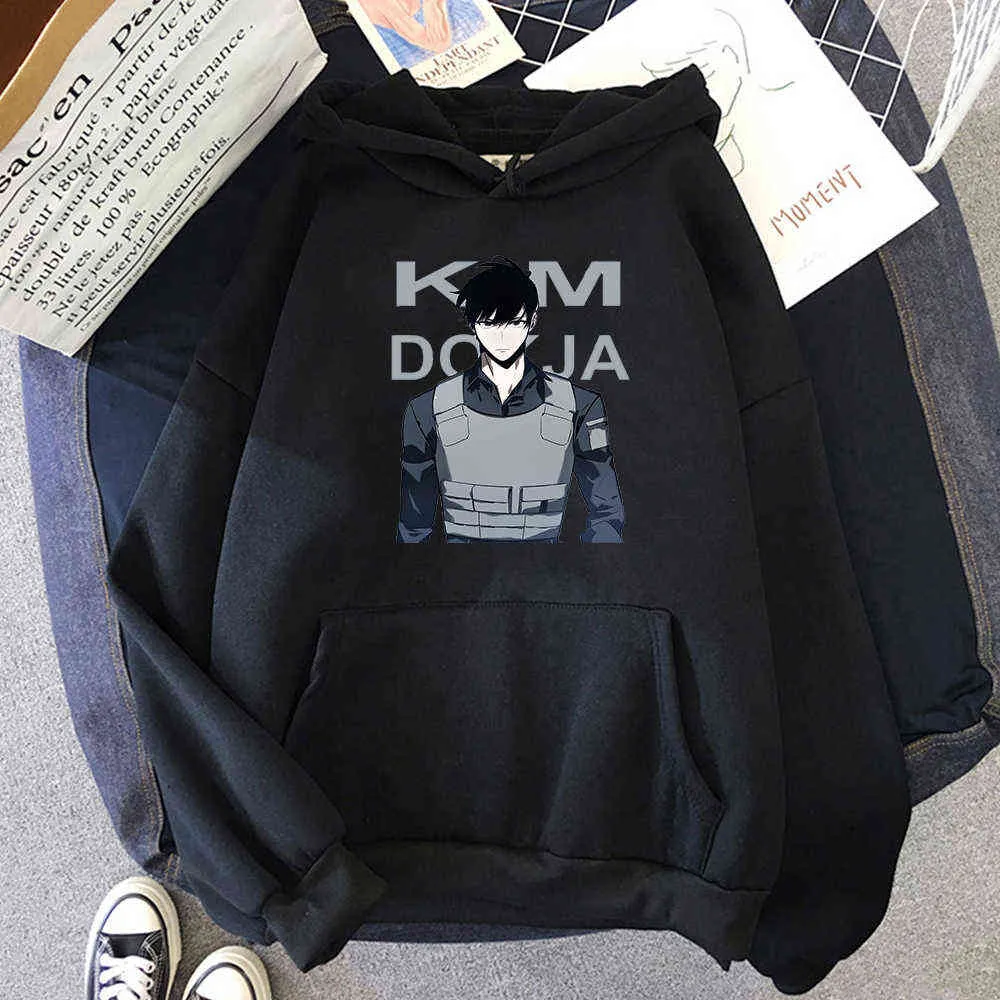 Funny Anime Omniscient Reader's Viewpoint Men Hoodies Fashion Manga Dokja Kim Graphic Winter Casual Oversized Women's Sweatshirt G1019