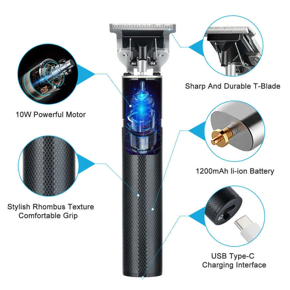 Multifunction Rechargeable Hair Clipper For Men Waterproof Wireless Electric Shaver Beard Nose Ear Shaver Hair TrimmerTool P0817